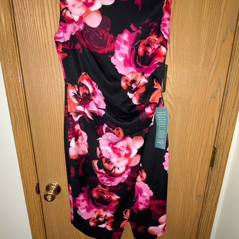 Beautiful black and floral dress!